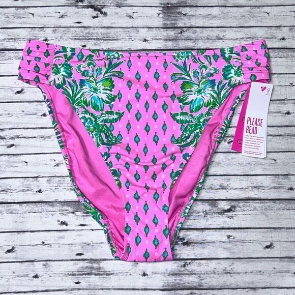 Lilly Pulitzer High Waisted Clancy Bikini Bottoms Oh Diamond Girl Engineered - Picture 3 of 11